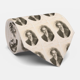 Vintage Illustrative Portrait of Joseph Warren Tie
