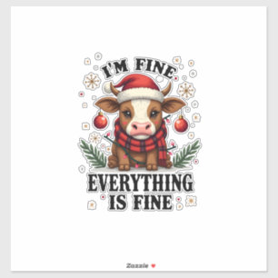 Vintage Im Fine Everything Is Fine Highland Cow Ch