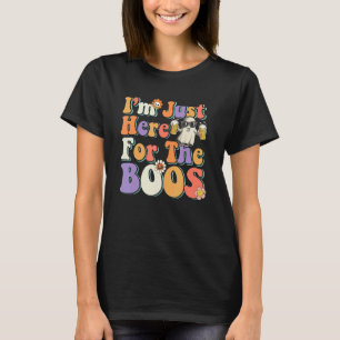 Vintage I'm Just Here For The Boos Cute Ghost Hall T-Shirt
