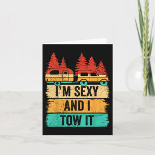 Vintage Im Y And I Tow It Camper Rv Camper Camping Card