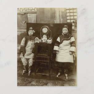Vintage image,Chinese tea girls Postcard