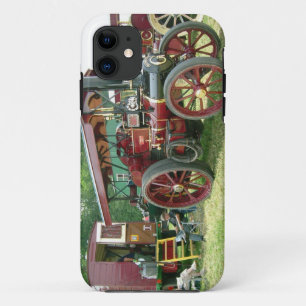 Vintage image. Man and his vehicle and trailer. iPhone 11 Case