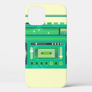 Vintage image of a classic boom box iPhone 12 case