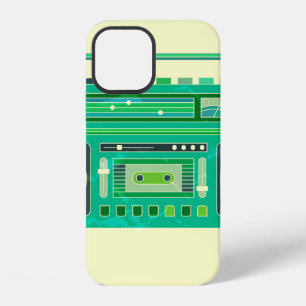 Vintage image of a classic boom box iPhone 12 case