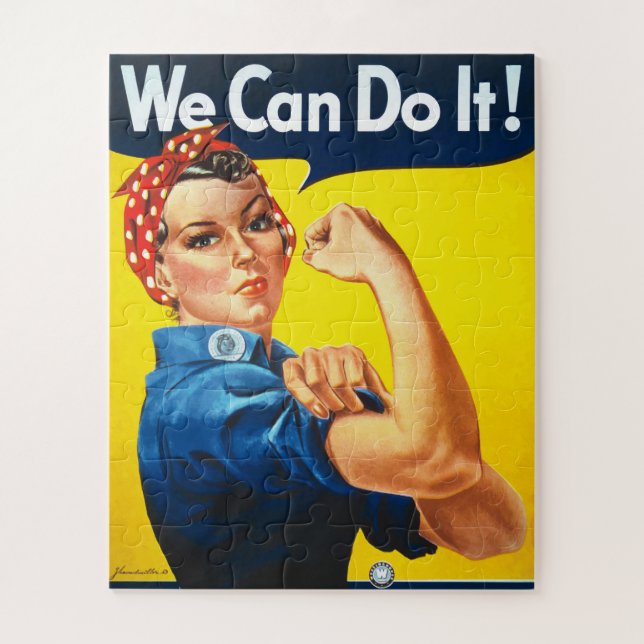 Vintage Image Of Rosie The Riveter Jigsaw Puzzle (Vertical)