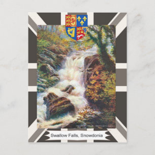 Vintage image, Swallow Falls, Snowdonia Postcard