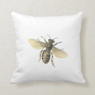 Vintage Images Honey Bee Throw Pillow