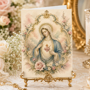 Vintage Immaculate Heart of Mary All Occasion Card