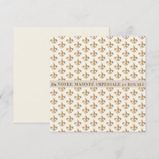 Vintage Imperial Heraldic fleur de lis note card