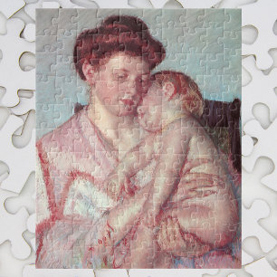 Vintage Impressionism, Sleepy Baby by Mary Cassatt Jigsaw Puzzle
