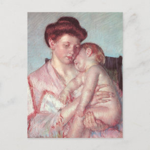 Vintage Impressionism, Sleepy Baby by Mary Cassatt Postcard