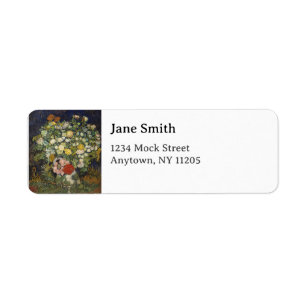 Vintage Impressionist Floral Bouquet Van Gogh Return Address Label