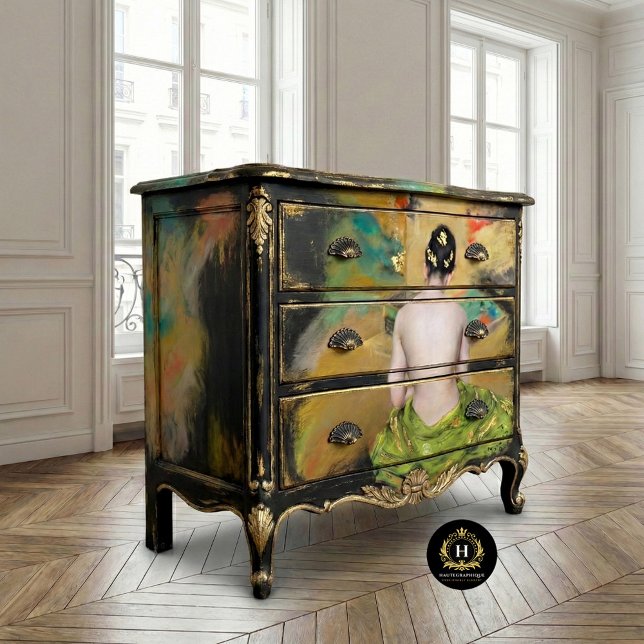 Vintage Impressionist Woman Furniture Decoupage  Tissue Paper (Creator Uploaded)