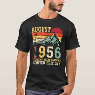 Vintage In August 1956 66 Years Of Being Awesome L T-Shirt