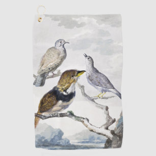 Vintage Inca Pigeons Collared Bearded Cuckoo Bird  Golf Towel