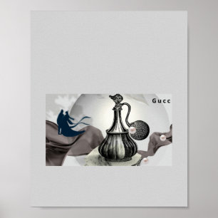 Vintage Incense Burner Antique Art Poster   Aesthe