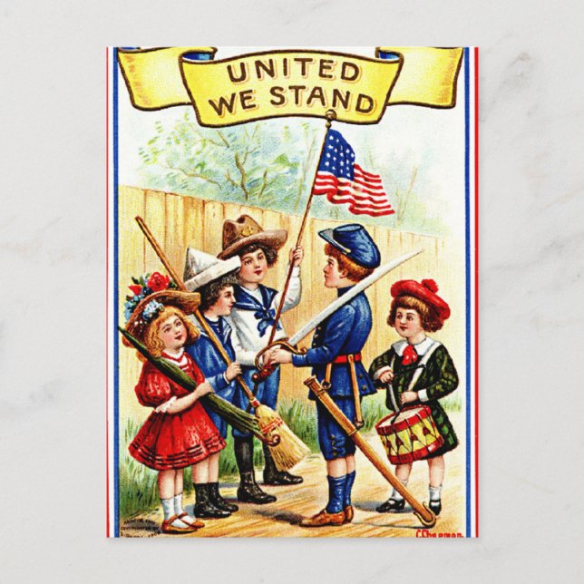 Vintage Independence Day Postcard (Front)
