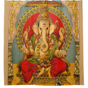 Vintage india shower curtain