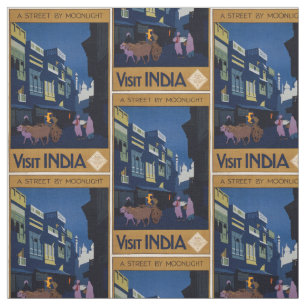 Vintage India Travel customisable fabric