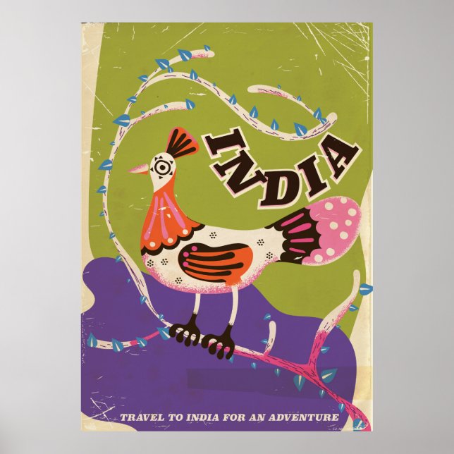 Vintage India Travel poster (Front)