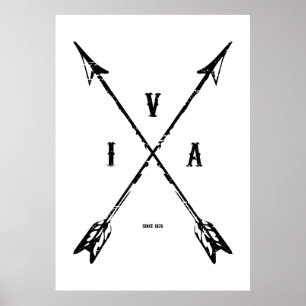 Vintage indian arrows poster
