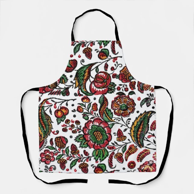Vintage Indian Cotton Chintz Fabric  Apron (Front)