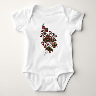 Vintage Indian Cotton Chintz Fabric  Baby Bodysuit