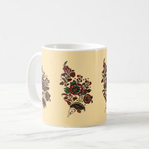 Vintage Indian Cotton Chintz Fabric Coffee Mug