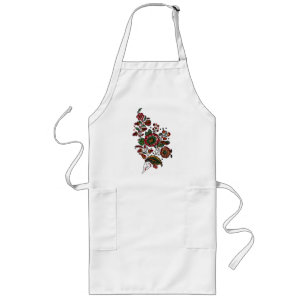 Vintage Indian Cotton Chintz Fabric  Long Apron