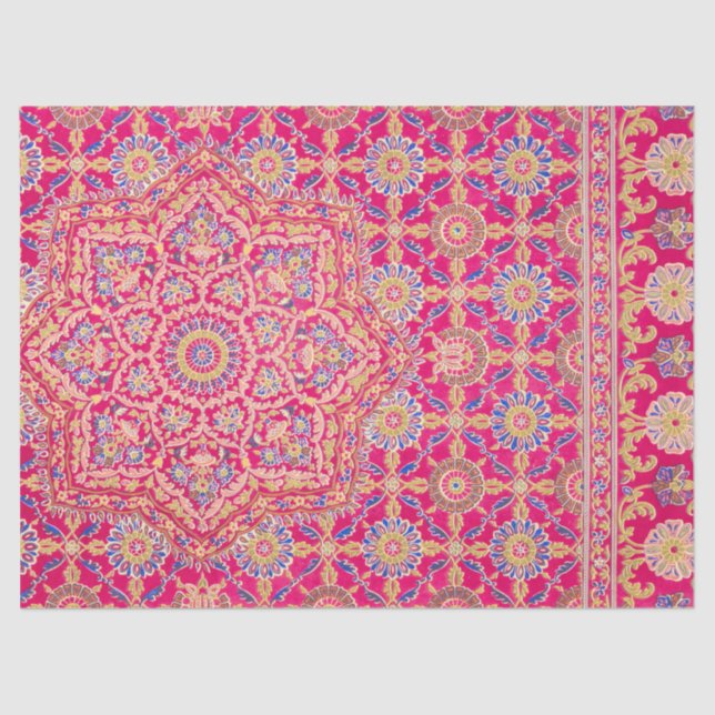 Vintage Indian Embroidery Pattern Tissue Paper (Front)