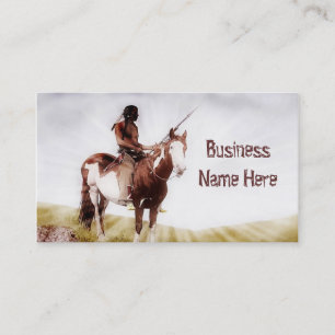 Vintage Indian on Pony Business Cards