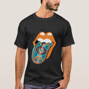 Vintage Indian Tongue Tan Lips Lipstick Southwest  T-Shirt