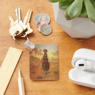 Vintage Indian Water Carrier by EW Rollins Key Ring