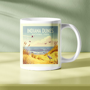 Vintage Indiana Dunes National Park Coffee Mug