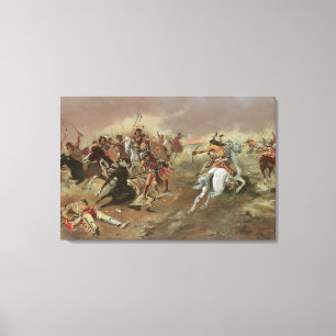 Vintage Indians, For Supremacy by CM Russell Canvas Print