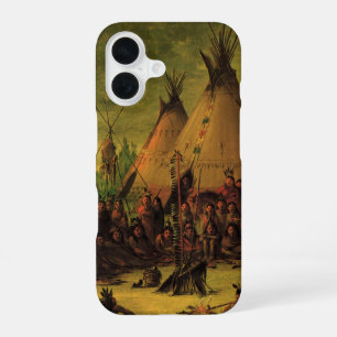 Vintage Indians, Sioux War Council by Catlin iPhone 16 Case
