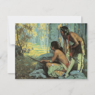 Vintage Indians, Taos Turkey Hunters by Couse