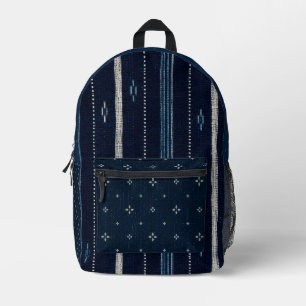 Vintage Indigo Field Cloth Japanese Workwear Printed Backpack