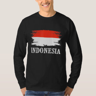 Vintage Indonesia Flag I Love Indonesia T-Shirt