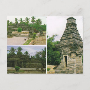 Vintage Indonesia, Penataran temples, Bitar, Postcard