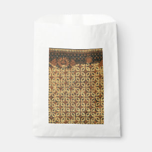 Vintage Indonesian Batik Kawung Pattern Rustic Favour Bag