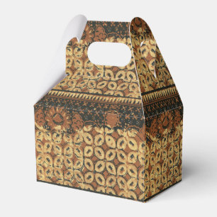 Vintage Indonesian Batik Kawung Pattern Rustic Favour Box