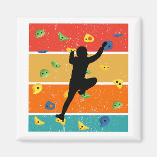 Vintage Indoor Rock Climbing Magnet