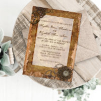 Vintage Industrial Steampunk Wedding Invitation