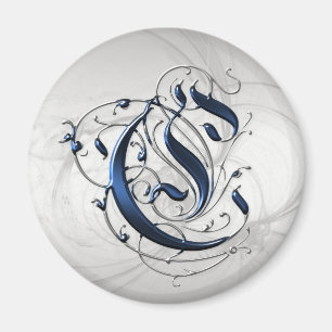 Vintage Initial C Magnet