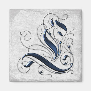 Vintage Initial L Magnet