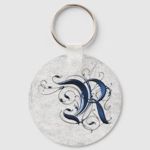 Vintage Initial R Key Ring