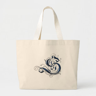 Vintage Initial S Large Tote Bag