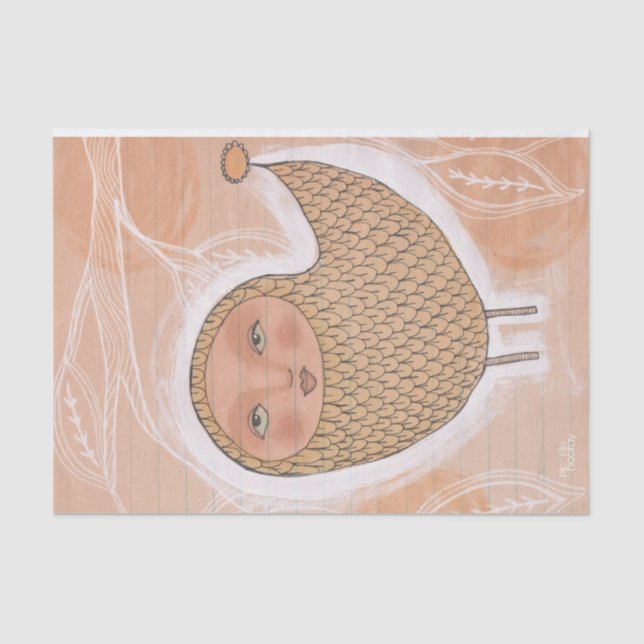 Vintage Ink  Bird Illustration Artist Art Tissue Paper (Front)