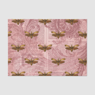 Vintage Insect Ephemera Tissue Paper